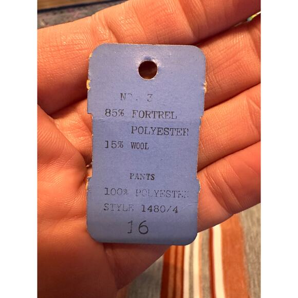 70s Burnt Orange Stripe Tunic Set - Picture 12 of 16